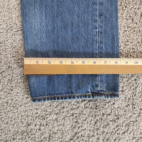 Levis 501 Jeans Mens 34x30 Blue Denim Button Fly Straight Relaxed Fit Casual - Picture 13 of 14